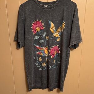 Pacifica Tee Size M NWOT charcoal tie dye vibes.